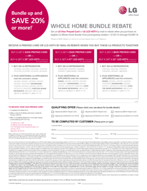 LG Whole Home Bundle Rebate Form