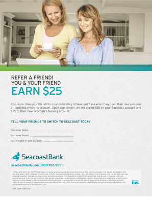 Seacoast Bank Refer a Friend Coupon