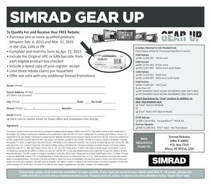 Simrad Product Rebate Form