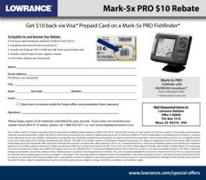 Mark-5x PRO Fishfinder Rebate Form