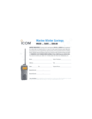 Marine Winter Savings Rebate Form