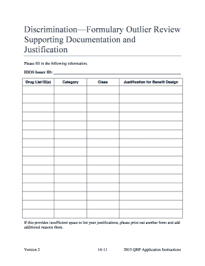 Formulary Outlier Review Form