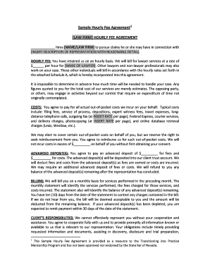 Sample Hourly Fee Agreement