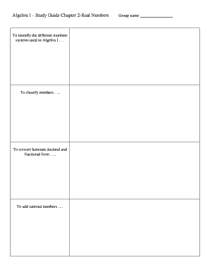 Algebra I Study Guide Chapter 2