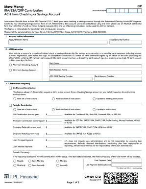 IRA/ESA/QRP Contribution Form