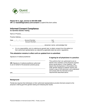 fillable online informed consent compliance quest