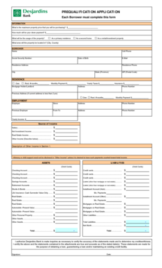 Prequalification Application Form
