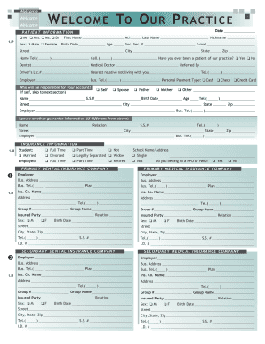 Preston Oral Surgery Patient Registration Form