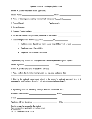 US F-1 Visa Optional Practical Training Application