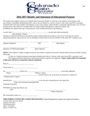 2016-2017 Identity and Statement of Educational Purpose