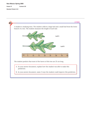 New Mexico Science Test Answer Sheet