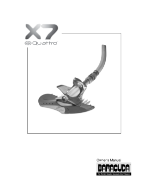 Baracuda X7 Quattro Pool Cleaner Owner's Manual