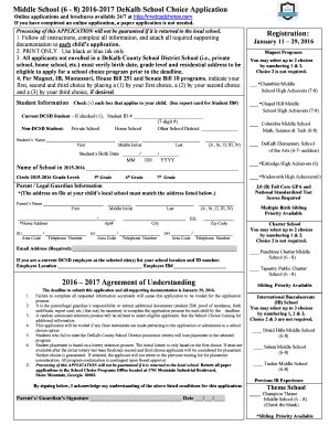 DeKalb School Choice Application