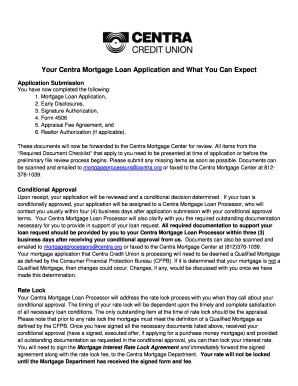 Centra Mortgage Loan Application