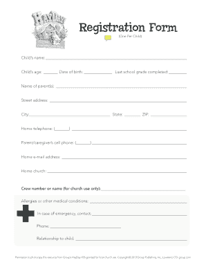 Child Registration Form