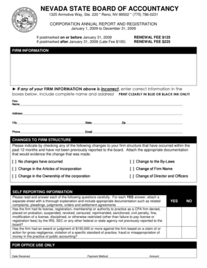 Nevada Corporation Annual Report and Registration