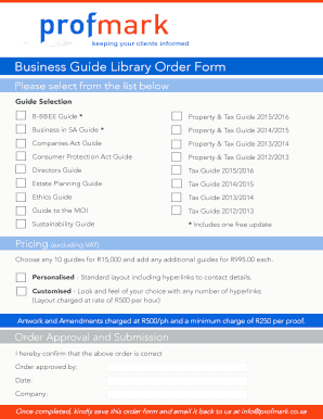 Business Guide Library Order bFormb