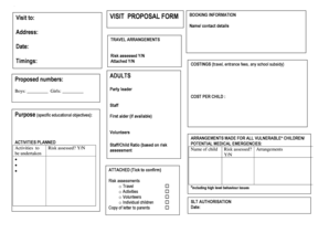 Visit Proposal Form