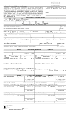 Uniform Residential Loan Application