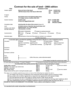 Contract for the Sale of Land
