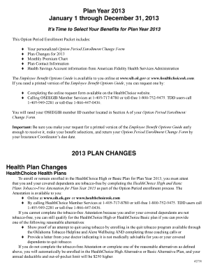 Oklahoma Employee Benefit Enrollment Form