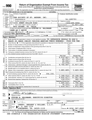 Form 990 Return of Organization Exempt From Income Tax