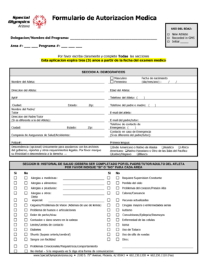 Formulario de Autorizacion Medica