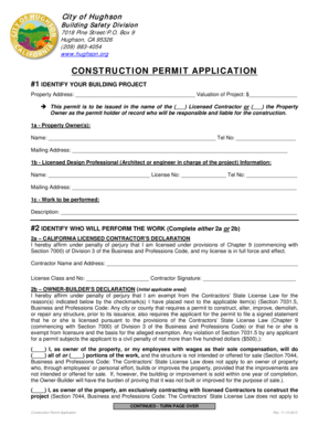 California Construction Permit Application