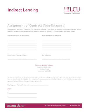 Assignment of Contract Non-Recourse