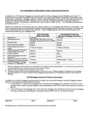 FHA Informed Consumer Choice Disclosure Notice