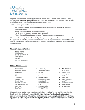 MiMutual E-Sign Policy and Application