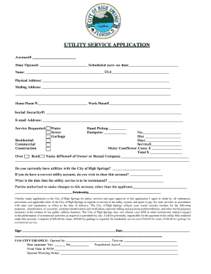 Utility Service Application