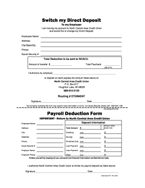 Direct Deposit Form