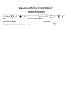 Patient Information and Consent Form