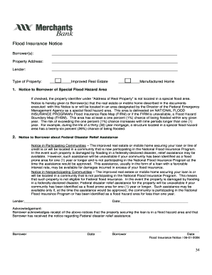 Flood Insurance Notice