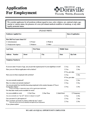 Employment Application Form