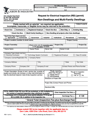 Request for Electrical Inspection (REI) Permit