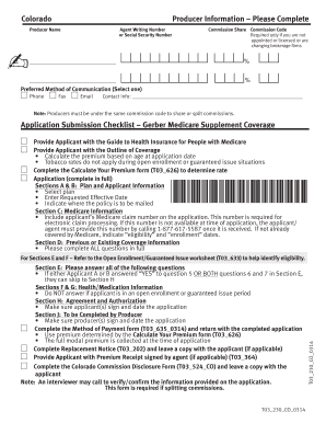 Colorado Medicare Supplement Application