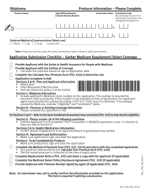 Medicare Supplement Application Form