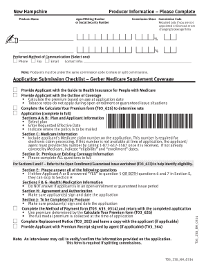 New Hampshire Medicare Supplement Application