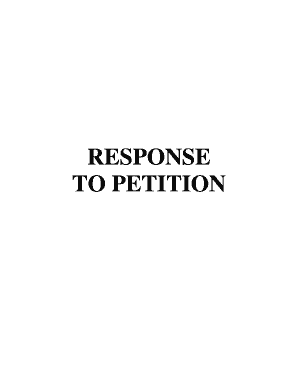Response to Petition Form