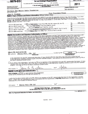Form 8879-EO for Exempt Organization