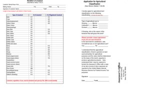 New Mexico Livestock Agricultural Classification Application
