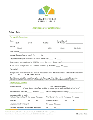 Employment Application Form