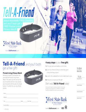 Tell-A-Friend Fitness Watch Promotion Form
