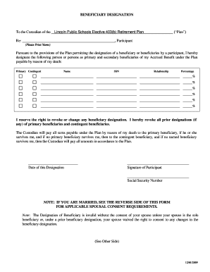 Beneficiary Designation Form
