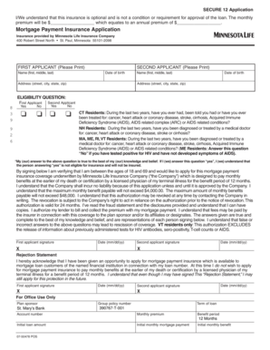 Mortgage Payment Insurance Application