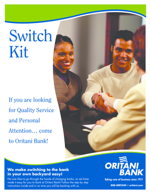 Oritani Bank Switch Kit