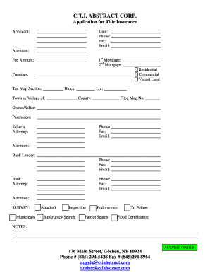 Title Insurance Application