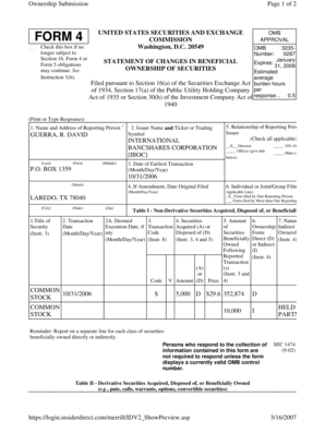 SEC Form 4 Ownership Submission